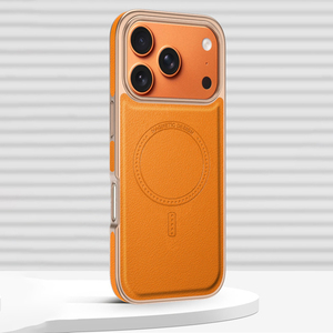 Funda de Cuero con Marco Metálico para <span class=keywords><strong>iPhone</strong></span> 17 16 15 14 <span class=keywords><strong>13</strong></span> 18 <span class=keywords><strong>Pro</strong></span> <span class=keywords><strong>Max</strong></span>, Carga Magnética Inalámbrica, Protección Antigolpes, <span class=keywords><strong>Precio</strong></span> Especial - Product Image 1
