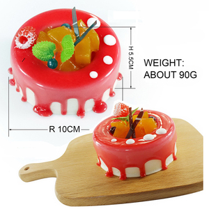 Gâteau factice de haute qualité en PU pour la décoration de fêtes, aliments factices miniatures pour présentation - Product Image 2