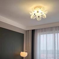 Lustre LED en verre doré style crème français, 500mm+800mm, avec commande par interrupteur et lumière tricolore, à suspension relevable pour villa