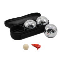 Jeu de balles en argent, contenant de 15 à 3 Boules de caleçon, en Nylon, adapté pour le jardin en plein air