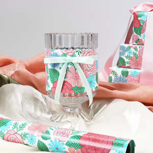 Double-Sided Floral Wrapping <b>Paper</b> with Mint Polka Dot Backing Eco-Friendly Gift <b>Wrap</b> for Flowers and Crafts - Product Image 4