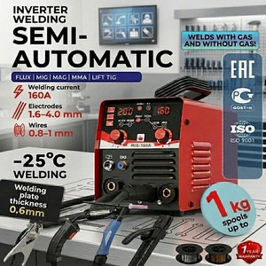 YIJIU MIG-160A 220V Máquina de Soldar Portátil de Acero Inoxidable 3 en 1 Nueva IGBT Lift Multifuncional - Product Image 4