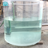Personnalisé Beauté Maison LED Acrylique Aquarium Tube Poisson Colonne Aquarium à Vendre