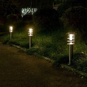 Lámpara Solar de Columna para Jardín, Césped, Villa, Exterior, Hogar, Impermeable, Simple, LED, Acero Inoxidable - Product Image 5