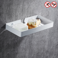Organisateur d'articles de cuisine 304 inoxydable salle de bain boîte à savon monocouche créatif drain porte-savon mural