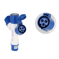 Prise industrielle multifonctionnelle, connecteur en T, type Y, IP44, étanche et anti-poussière, contact en cuivre 16A/32A, prise 380V