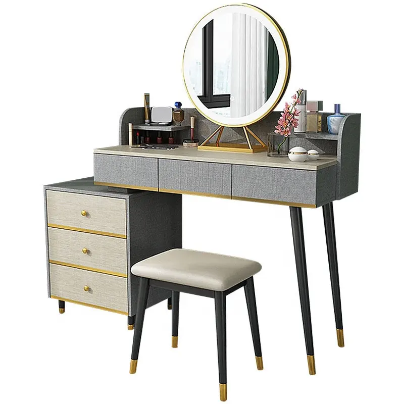 VIC Light luxury dresser bedroom modern simple small apartment smart mirror storage cabinet makeup table