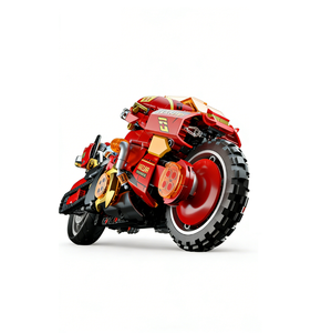 Juego 2 en 1 de Bloques de Construcción 3D de Motocicleta Guerrero Transformable, <span class=keywords><strong>Juguete</strong></span> de Ladrillos para Armar, Regalo de Cumpleaños para Niños, Modelo de <span class=keywords><strong>Juguete</strong></span> - Product Image 2
