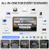 Pantalla Plana Interactiva LCD MIDA con Sistema Dual, Cámara Integrada, IA Inteligente, Pizarra Digital para Enseñanza y Reuniones, Pantalla 4K
