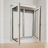 Ventanas Abatibles de PVC Estilo Americano con Diseño de Reja y Mosquitero para Casas