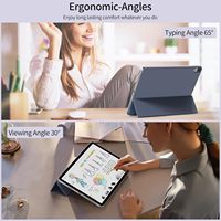 Étui Folio Trifold Magnétique en Cuir PU Ultra-Fin avec Fonction Auto-Sleep pour iPad Air 11 pouces M3/M2 (2025/2024) / iPad Air 5e/4e Génération 10,9 pouces