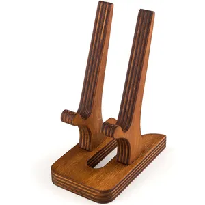 Wooden Cell Phone Holder Tablet Stand for Desktop Ideal for iPhone, iPad, Samsung, Tablet PCs