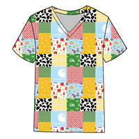 T-shirt décontracté pour homme à manches courtes, col en V, coupe régulière, respirant, imprimé numérique à texture de bambou, vente en gros été 2025