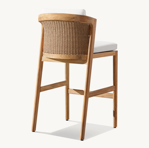 LUXORA Ensemble extérieur pour hôtel resort patio et jardin Tabouret de <span class=keywords><strong>bar</strong></span> et de comptoir <span class=keywords><strong>en</strong></span> <span class=keywords><strong>teck</strong></span> Hauteur Mobilier d'extérieur moderne de luxe Tabouret de <span class=keywords><strong>bar</strong></span> - Product Image 3