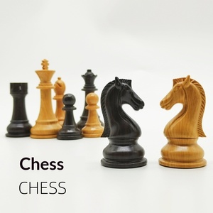 Juego de <span class=keywords><strong>Ajedrez</strong></span> CHESS de Gran Tamaño, Altura del Rey 92 mm, Piezas con Peso y Aspecto de Madera, Estilo San Jorge para Torneos, Personalizable - Product Image 2