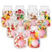 Candy Factory Wholesale 500g Jar Packing Sour & Sweet Fruity Gummy Assorted Soft Candies with Various Shapes