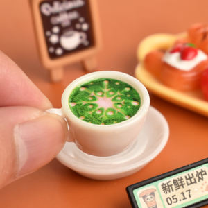 Tazas de Café Navideñas de Resina, Miniaturas para Casa de Muñecas, Vajilla Pintada a Mano, Manualidades, Scrapbooking, Joyería, Llaveros - Product Image 2