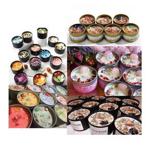 Molly Glory Logo personnalisé de luxe noir étain séché fleur cristal Quartz cire de soja arôme bougie parfumée - Product Image 3