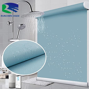 Hiện Đại Trong Nhà Rèm Lăn 38Mm Ống Nhôm Một Chiều Tầm Nhìn Điều Khiển Từ Xa Roll-up Màn Vải Màu Cho Hàng Ngày - Product Image 5