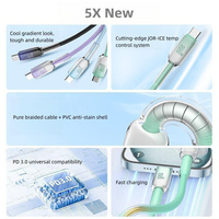 Kabel Data USB-A ke Type-C Grosir 1M 3A 60W PD Pengisian Cepat Cocok untuk iPhone 16 17 untuk Xiaomi untuk Samsung