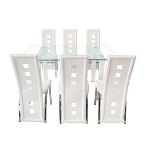 Modern Home Office Living Room <strong>Space</strong> <strong>Saving</strong> Temper Glass <strong>Dining</strong> Room <strong>Tables</strong> and Chairs 4 <strong>6</strong> 8 Kitchen Furniture <strong>Dining</strong> <strong>Table</strong> Sets - Product Image 3