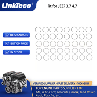 Linkteco 6 uds y 8 Uds pistones de motor con juego de anillos para Chrysler Dodge Jeep 3.7L 4.7L SOHC V8 16V 93,00mm 99-07 5012362AB 5012362AC