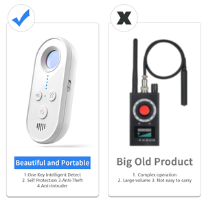 วิทยุแบบพกพาคลื่นสัญญาณ RF ไร้สายกล้องค้นหาที่ซ่อนจีพีเอสติดตามสัญญาณ GSM ป้องกันเครื่องตรวจจับสายลับ - Product Image 6