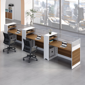 Stile moderno 1 2 4 6 8 posti scrivania cubicolo schermo Workstation divisorio tavolo ufficio moderno ergonomico - Product Image 6