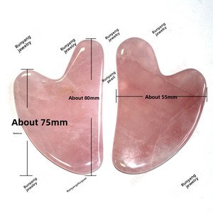 Bâtonnet de <span class=keywords><strong>jade</strong></span> poli en quartz rose naturel Xiuyu, pierre brute, artisanat en cristal, ornements pour le visage et les yeux, pour l'exportation - Product Image 3