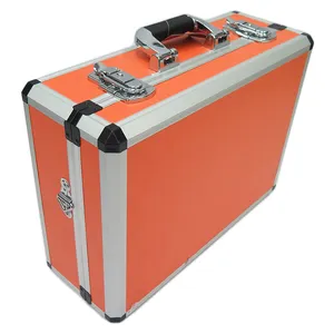 Orange Tool Case Padding Vintage Aluminum Camera Case for Nikon D3200