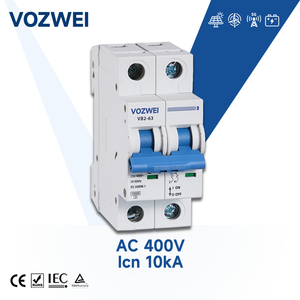 Disjoncteur miniature VOZWEI VB2-63 2P 2 pôles 1~63A AC400V AC 400V 6kV 690V 10kA 6kA pour système d'énergie solaire photovoltaïque - Product Image 1
