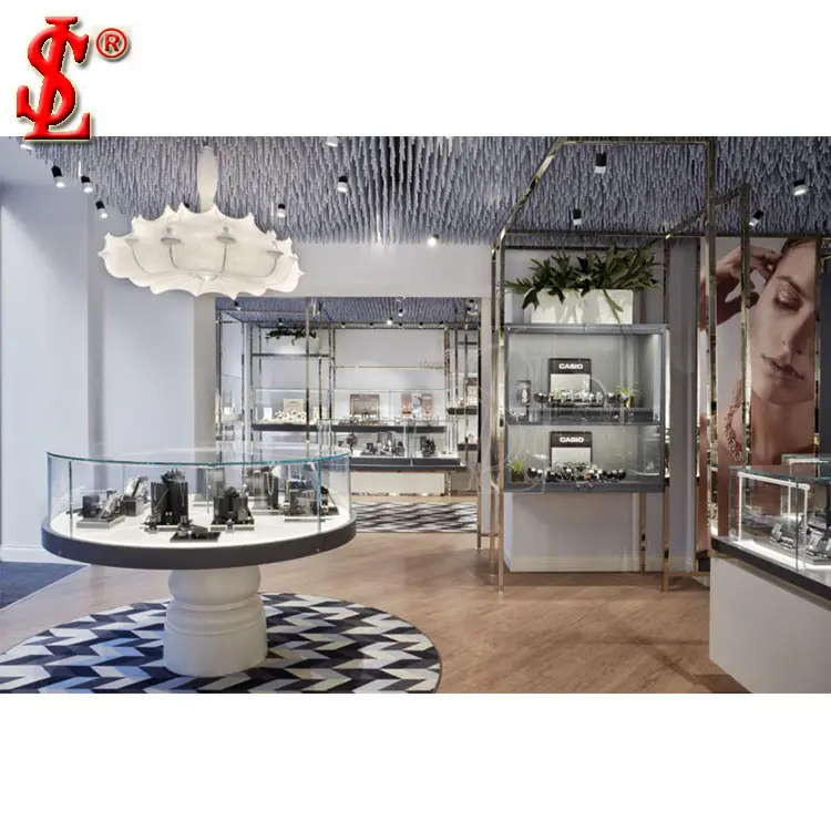 Luxurious Jewellery Showroom Interior Design In Furniture Science Museum Display Showcase Shop Fitout