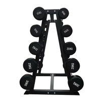 Barre de musculation fixe en PU, fournie directement par l'usine, pour équipement de fitness masculin, barres courbes et droites, usage commercial