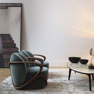 Fabbrica braccio diretto tessuto salotto moderno accento sedie mobili - Product Image 4