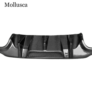 Pour Mercedes Classe C W204 4 portes/2 portes, diffuseur arrière en fibre de carbone style V, lèvre de pare-chocs arrière 2007-2014 - Product Image 4