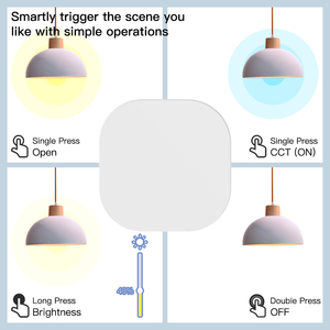 SZMYQ Interrupteur intelligent sans fil Tuya Zigbee, télécommande variateur de lumière, bouton de liaison multi-scènes, pile CR123A 3V, <span class=keywords><strong>PC</strong></span> moderne - Product Image 3