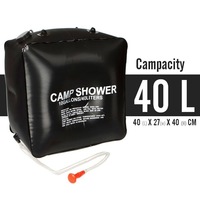 AJOTEQPT Sac de douche solaire d'extérieur 40L Portable PVC Sac de douche de camping de grande capacité pour l'escalade