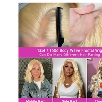 Perruque Lace Frontale 613 Blonde Cheveux Humains Bruts Ondulés Profonds Vietnamiens 13x6 HD Sans Colle