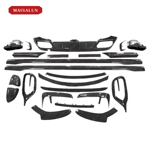 Kit carrosserie pour Mercedes <span class=keywords><strong>Benz</strong></span> W223 MBH mise à niveau vers le Style <span class=keywords><strong>M</strong></span> diffuseur de lèvre avant en Fiber de carbone jupes latérales couverture de miroir - Product Image 1