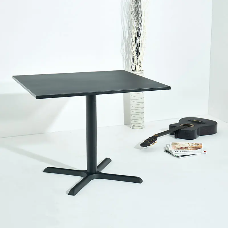 Katlanabilir yan kanepe tepsisi Metal siyah küçük yuvarlak sehpa çay masası için açık kapalı Metal dış mekan mobilyası Bistro seti