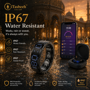 iTasbeeh Salam Ring Smart <b>LED</b> Display Religious Counter With Vibration Alerts And App Control For Prayer Tracking - Product Image 5