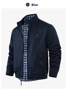 RL Raff Herren College-Jacke aus Polyester/Baumwolle mit Stehkragen, Winddicht, Bestickt, für Herbst und Winter, Casual - Product Image 6