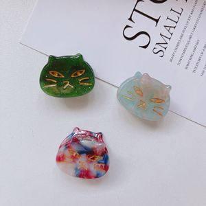 Nouvelle arrivée 3cm mignon <span class=keywords><strong>Mini</strong></span> pinces à griffes pour enfants belle Animal chat marbre acétate de Cellulose cheveux griffe de <span class=keywords><strong>crabe</strong></span> pour cheveux fins bébé filles - Product Image 2