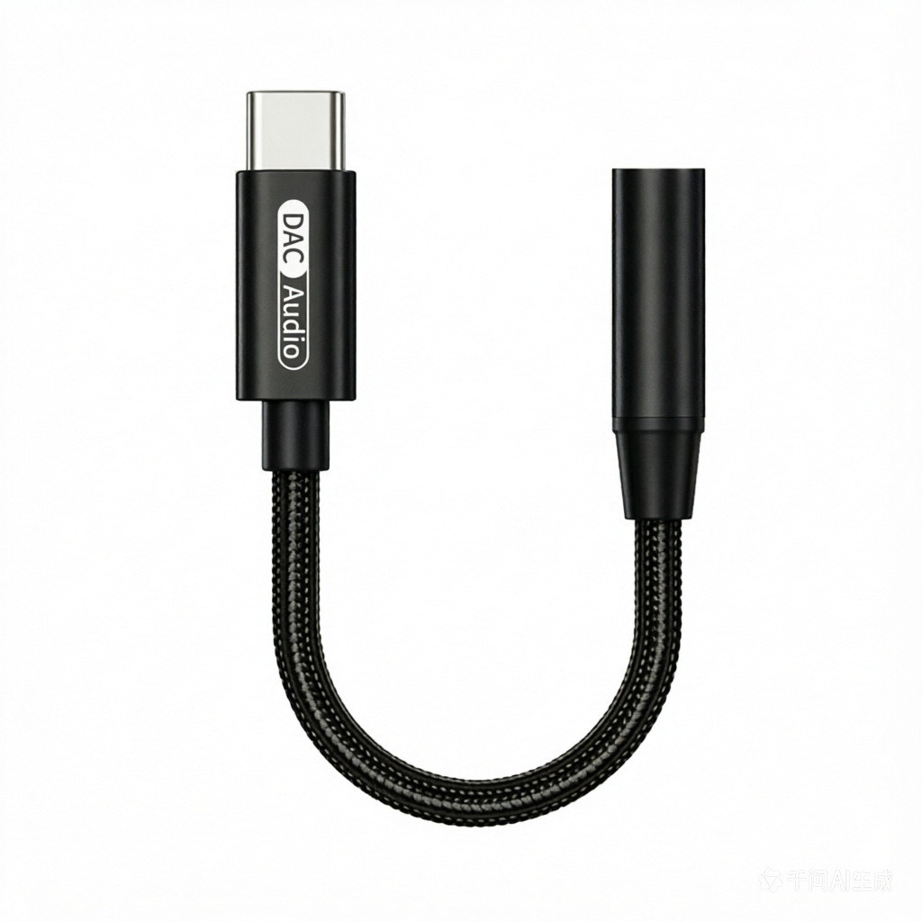 Adaptador digital tipo C de aleación negra [embolsado]