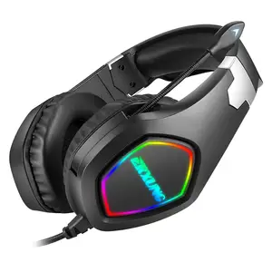 משחקי נוח מעל אוזן נפח בקר USB 3.5mm אודיו כבל רב צבע רך רעש מבטל אוזניות