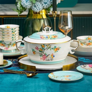 New Chinese Style Pomegranate Pattern 70pcs High Temperature <b>Bone</b> <b>China</b> <b>Dinner</b> <b>Set</b> Porcelain Tableware Plates for Business Gifts - Product Image 4