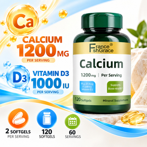 Shecome Calcium de haute qualité 1200 mg avec 1000 UI de Vitamine D3, gélules pour la santé osseuse, complément de calcium et de vitamine D pour adultes - Product Image 4