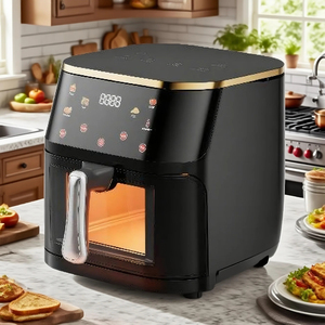 หม้อทอดไร้น้ำมันแบบพกพาขนาด 10 ลิตร สำหรับใช้ในบ้านและนอกบ้าน กำลังไฟสูง ควบคุมแบบดิจิตอล ไม่ต้องดูผ่านหน้าต่าง สำหรับทอดไก่ วัสดุพลาสติก - Product Image 2