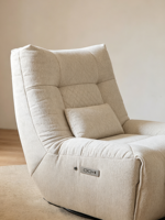 Atunus - Ensemble de fauteuils inclinables électriques modernes en tissu pour salon - Fauteuil de détente