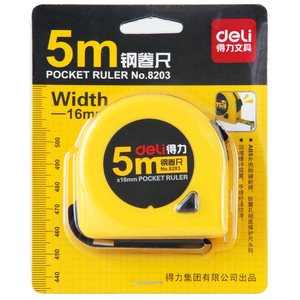 Deli Steel Measuring Tape 5m Automatic Blade Metric Office Use - Product Image 2